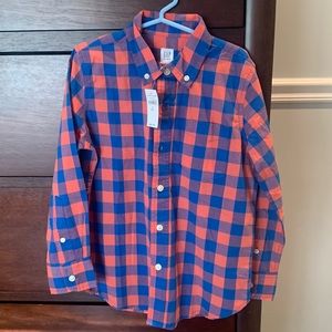 NWT Gap button down long sleeve shirt blue sz Small